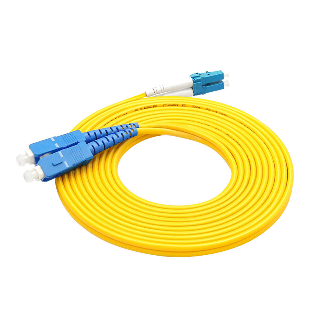 10Pcs 3 M SC-LC Duplex 9/125 Singlemode Fiber Optic Cable Patch Cord Wholesale