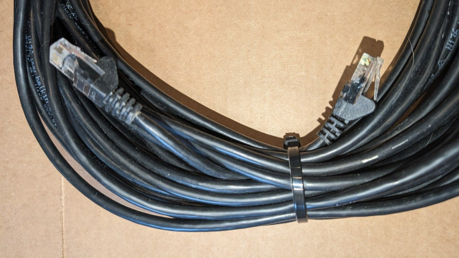 Belkin Cat5e/Cat5 50ft Black Snagless Patch Cable PVC UTP 24 AWG RJ45 M/M 350MHz