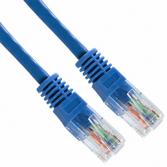 10 - 1' FT CAT6 PATCH CORD ETHERNET NETWORK CABLE BLUE Cat-6 Tuff Jacks Quality