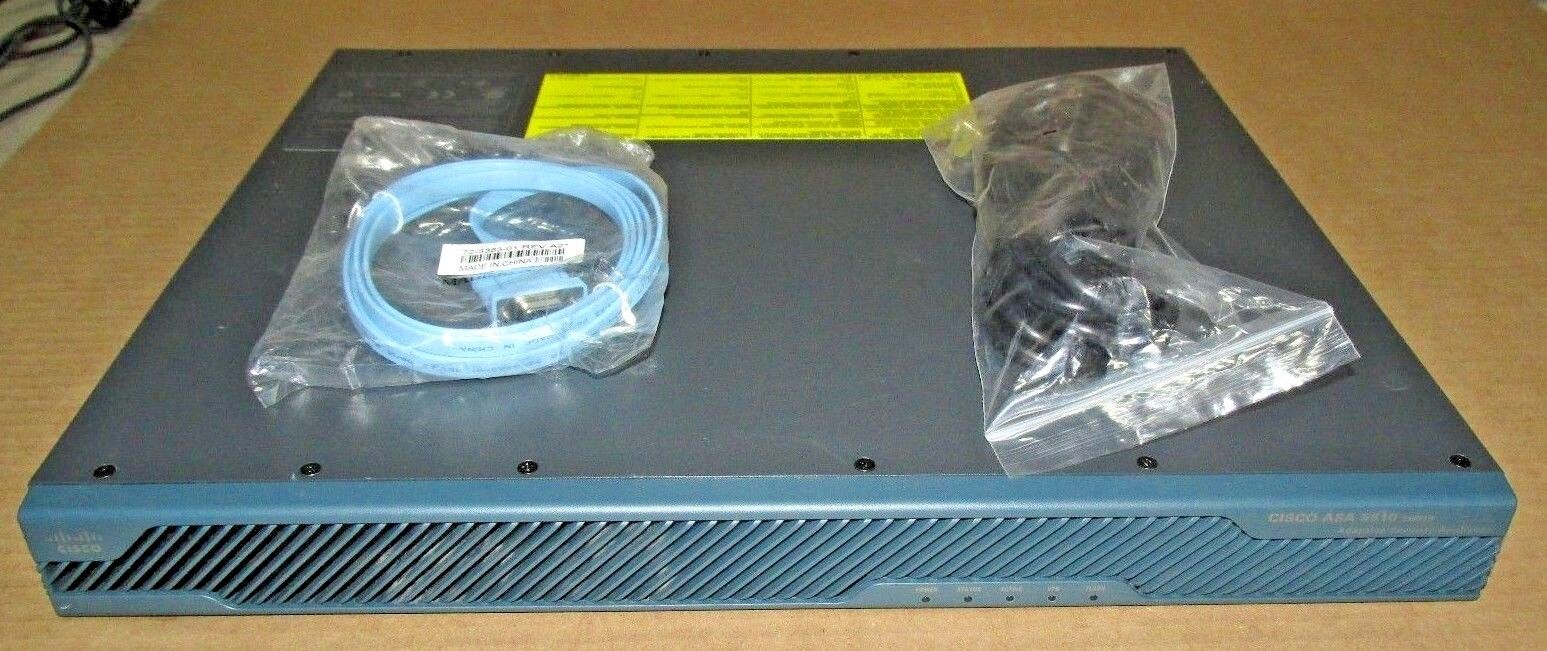 Cisco ASA 5510 V07 w/Power Cord & 72-3383-01 Blue Console Cable
