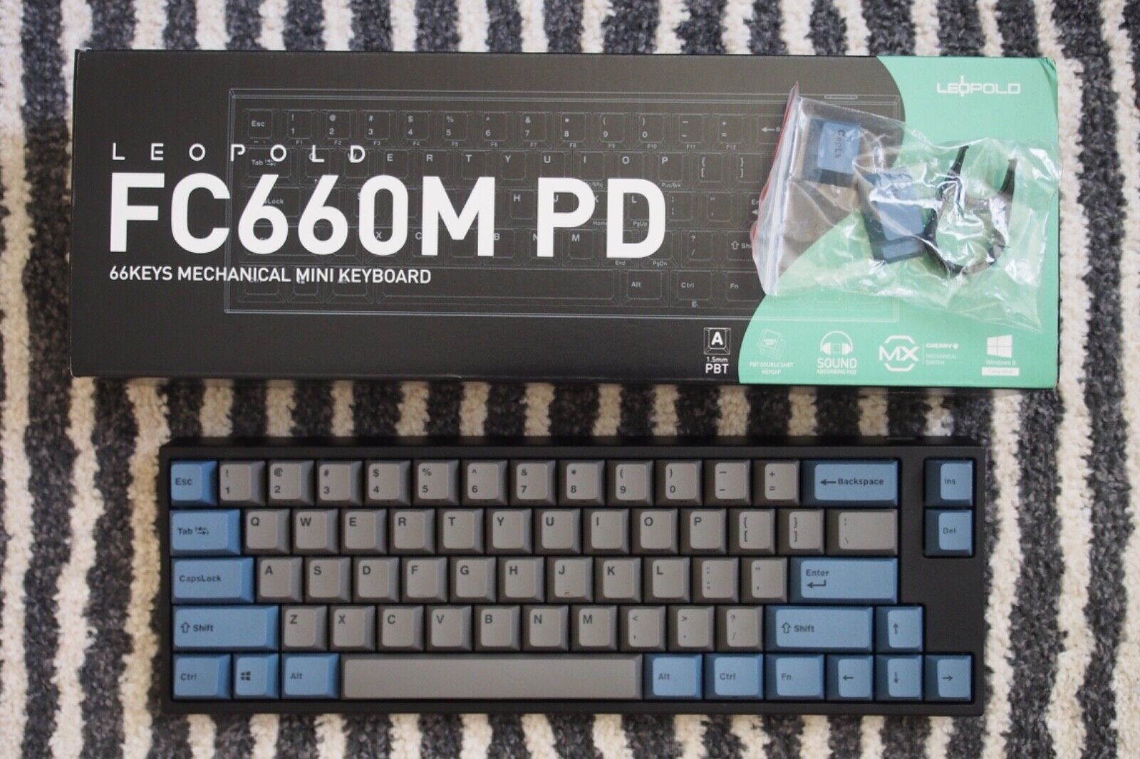 Leopold FC660M PD Mini Mechanical Keyboard Blue/Black/Gray