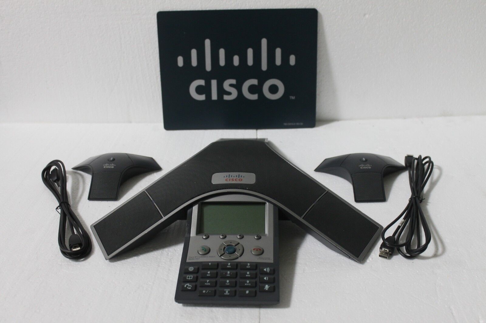 Cisco CP-7937G Polycom Technology IP Unified Conference VoIP Phone & Microphone