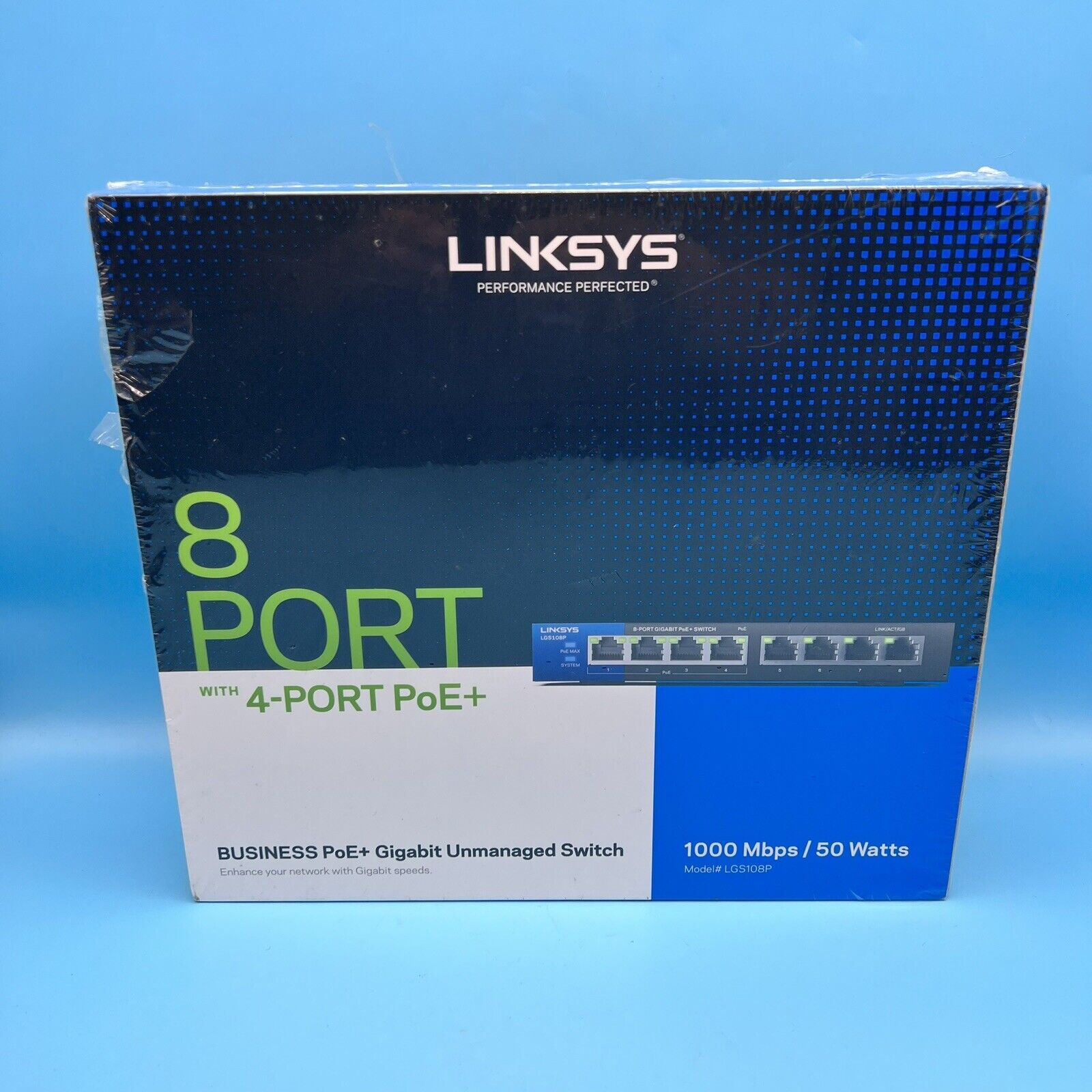LINKSYS Business Desktop Gigabit PoE+ Switch 8 Ports LGS108P