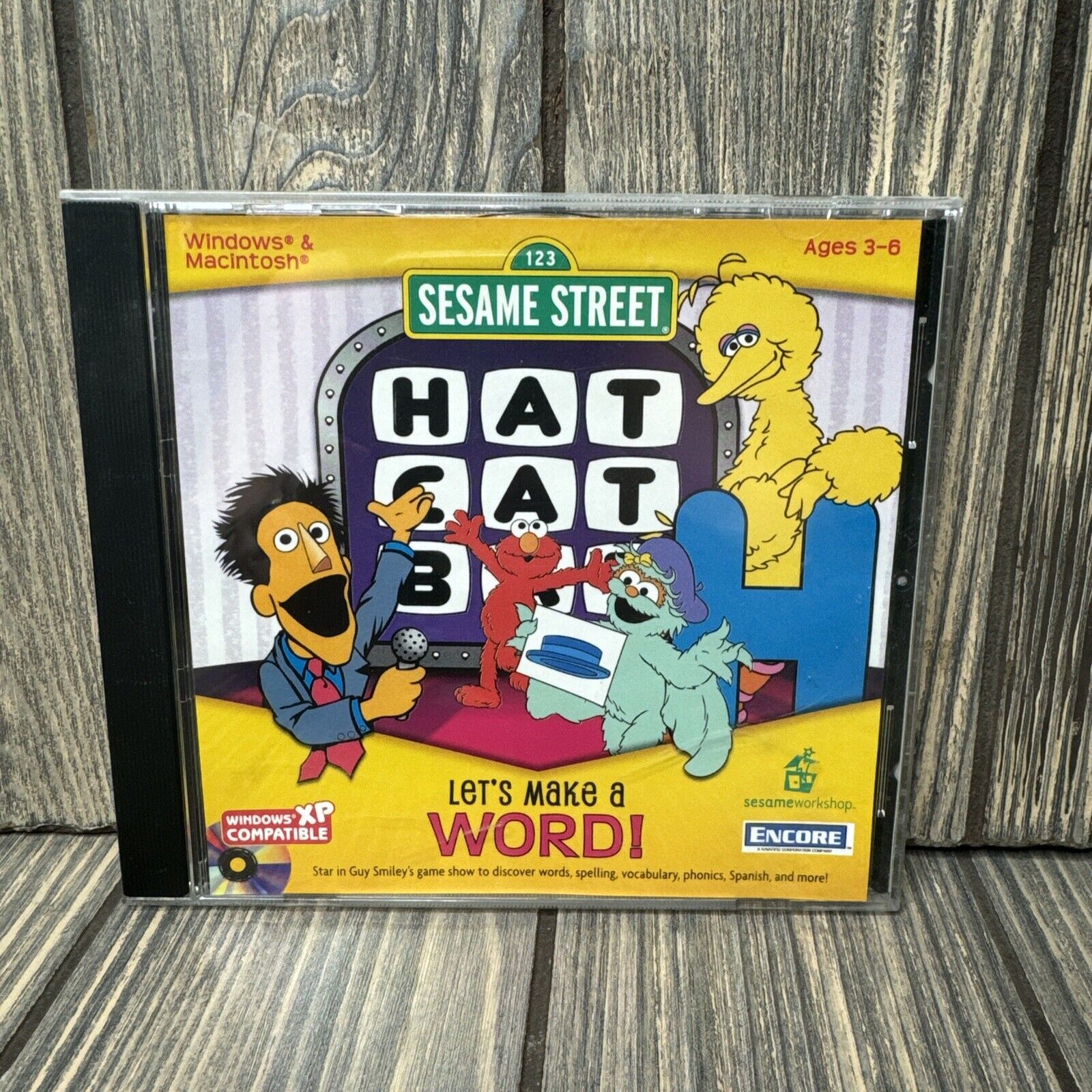 Sesame Street Lets Make a Word PC CD early learning build confidence letter game