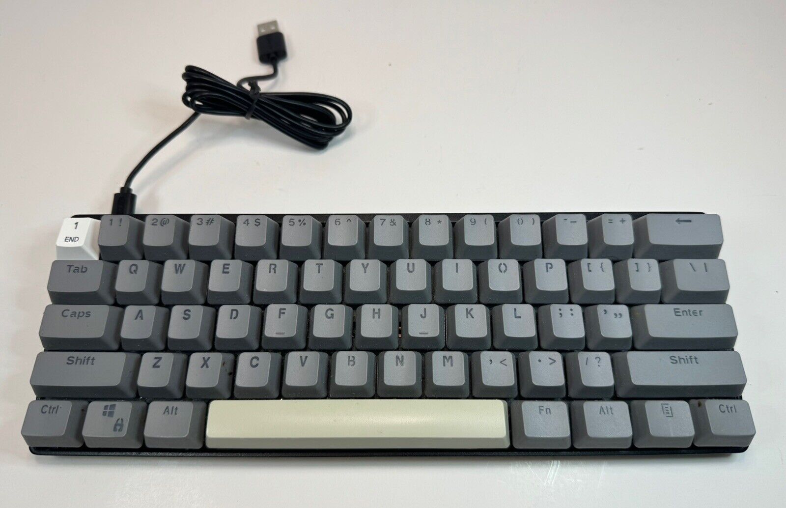 Vortex POK3R Black Aluminum 60% Double Shot PBT Mechanical Keyboard MX-Red