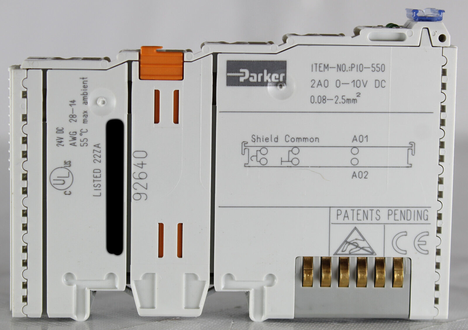 Parker PIO-550 Input Output PLC Module 2A 0-10V DC .08-2.5mm
