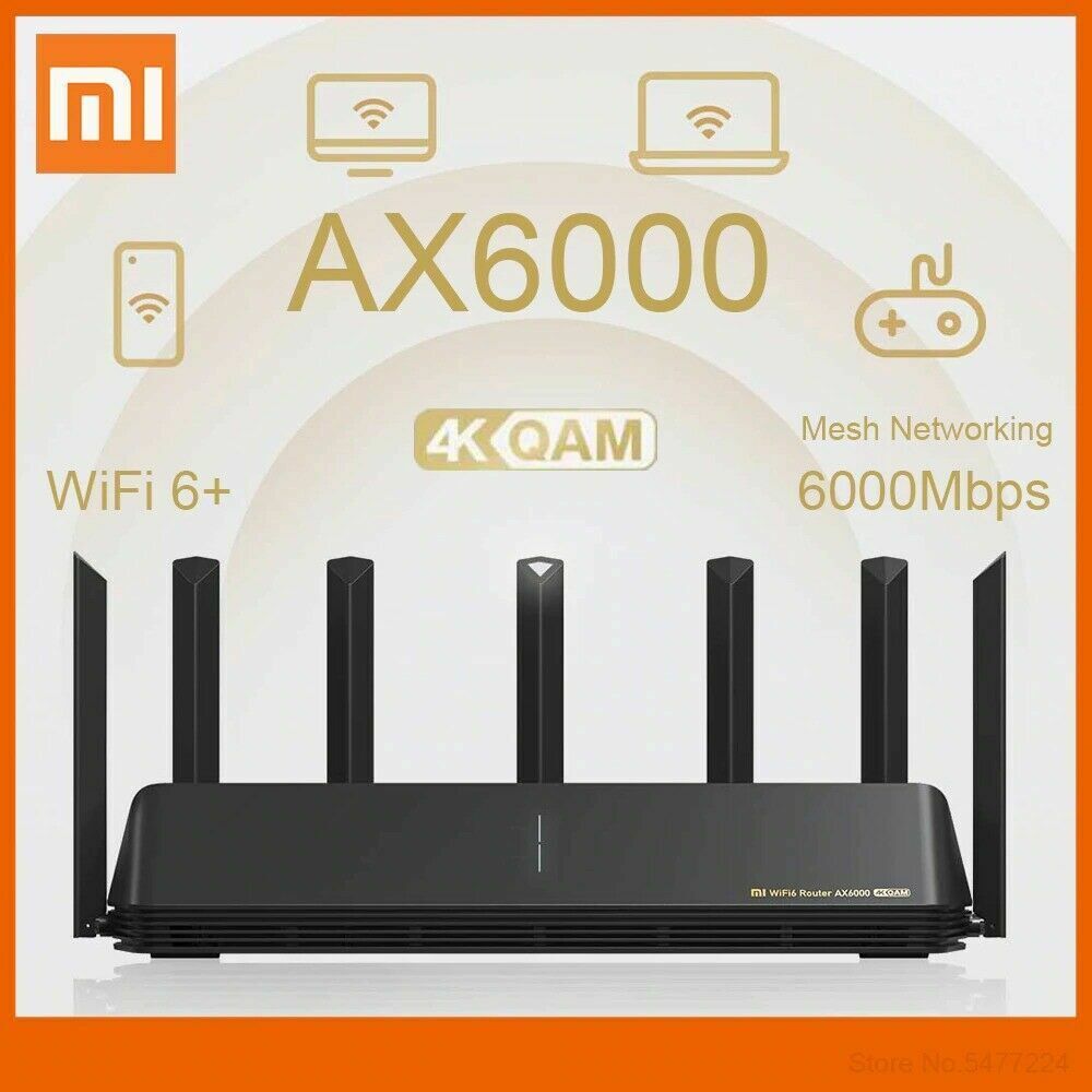 Xiaomi AX6000 AIoT Router 6000Mbs WiFi6 VPN 512MB Qualcomm CPU Mesh Repeater