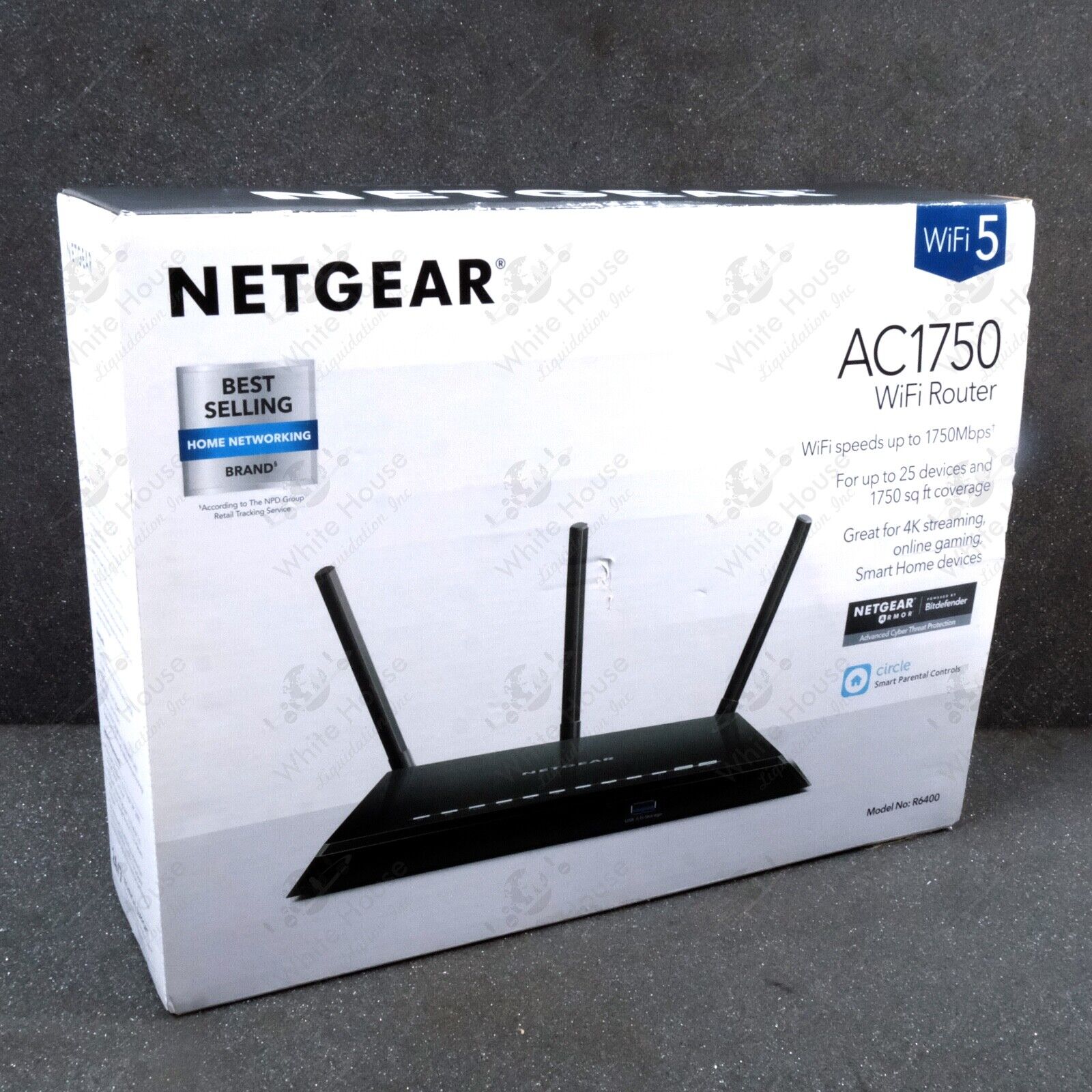NETGEAR - AC1750 Dual-Band Wi-Fi 5 Router - Black (R6400)