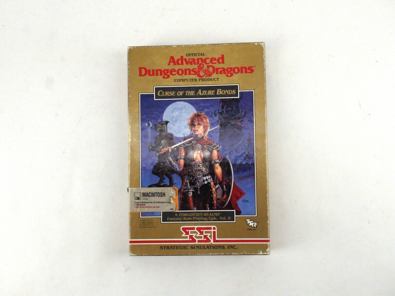 Advance Dungeons & Dragons Curse Of The Azure Bonds 1989 For MAC - TSR, Complete