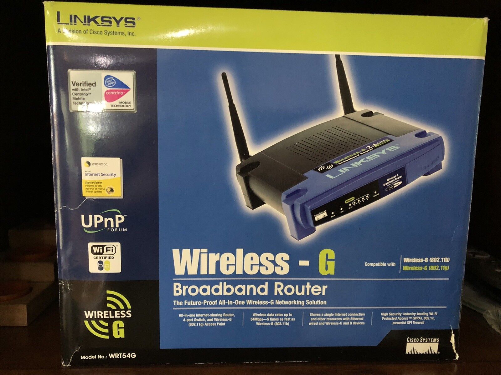 Linksys Wireless-G 2.4 Ghz Broadband 4PORT 802.11g Router WRT54GS