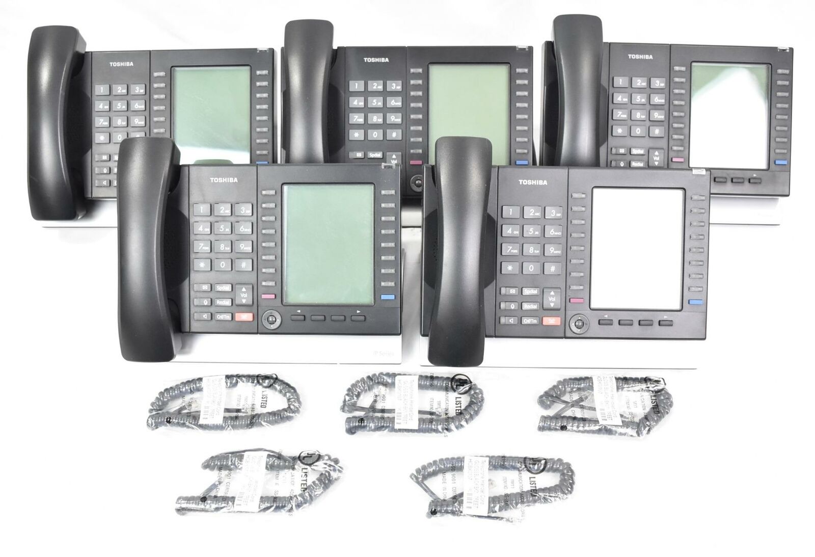 Lot of (5) Toshiba IP5631-SDL PoE VoIP Business Phones