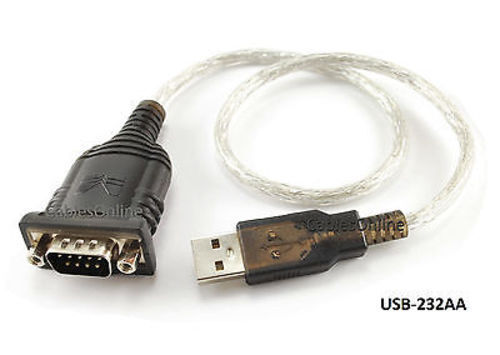 1ft USB 2.0 to DB9 Serial RS232 Converter Cable, USB-232AA