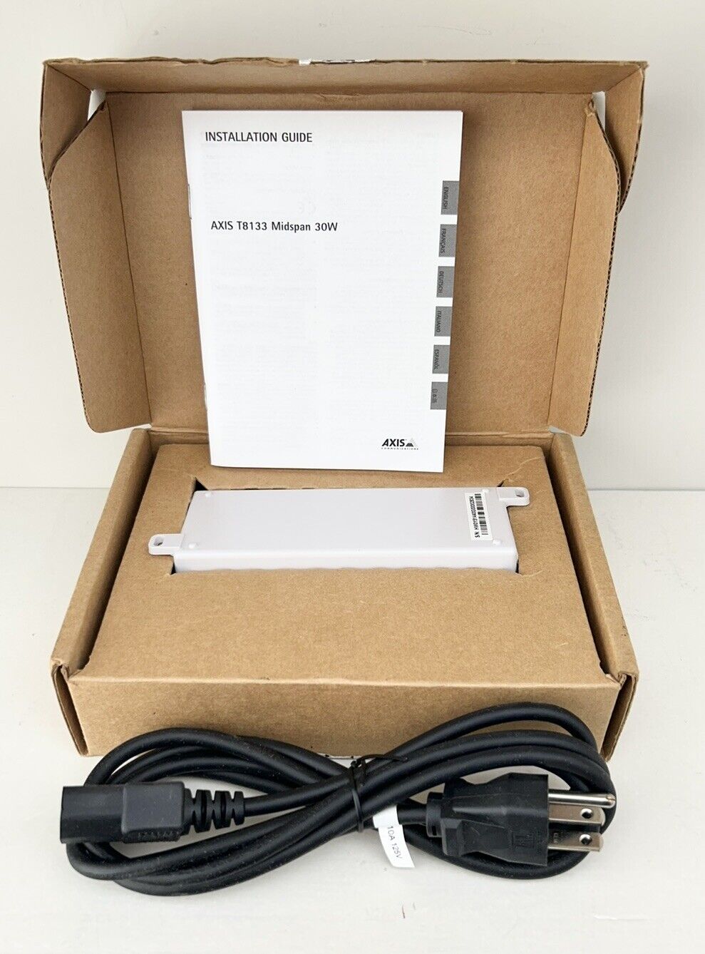 Axis T8133 30W Midspan Power Over Ethernet Injector 5900-294