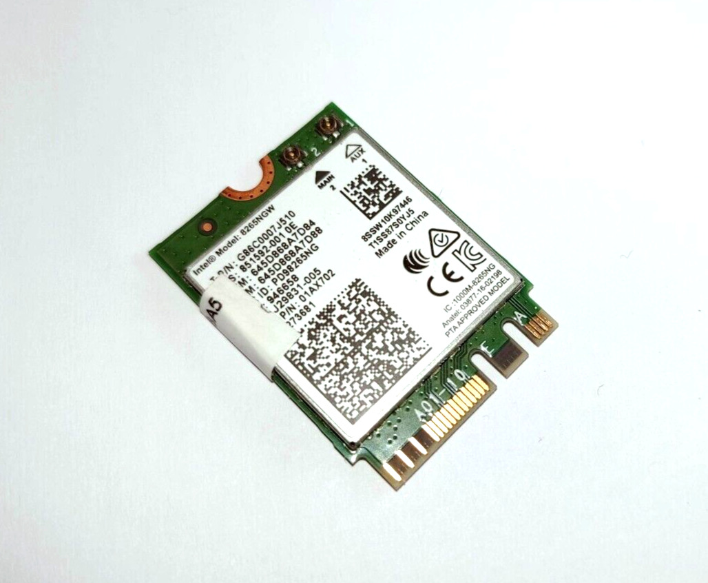 Wireless Card Intel 8265NGW Dual Band 802.11ac NGFF 867mbps WiFi Bluetooth 4.2