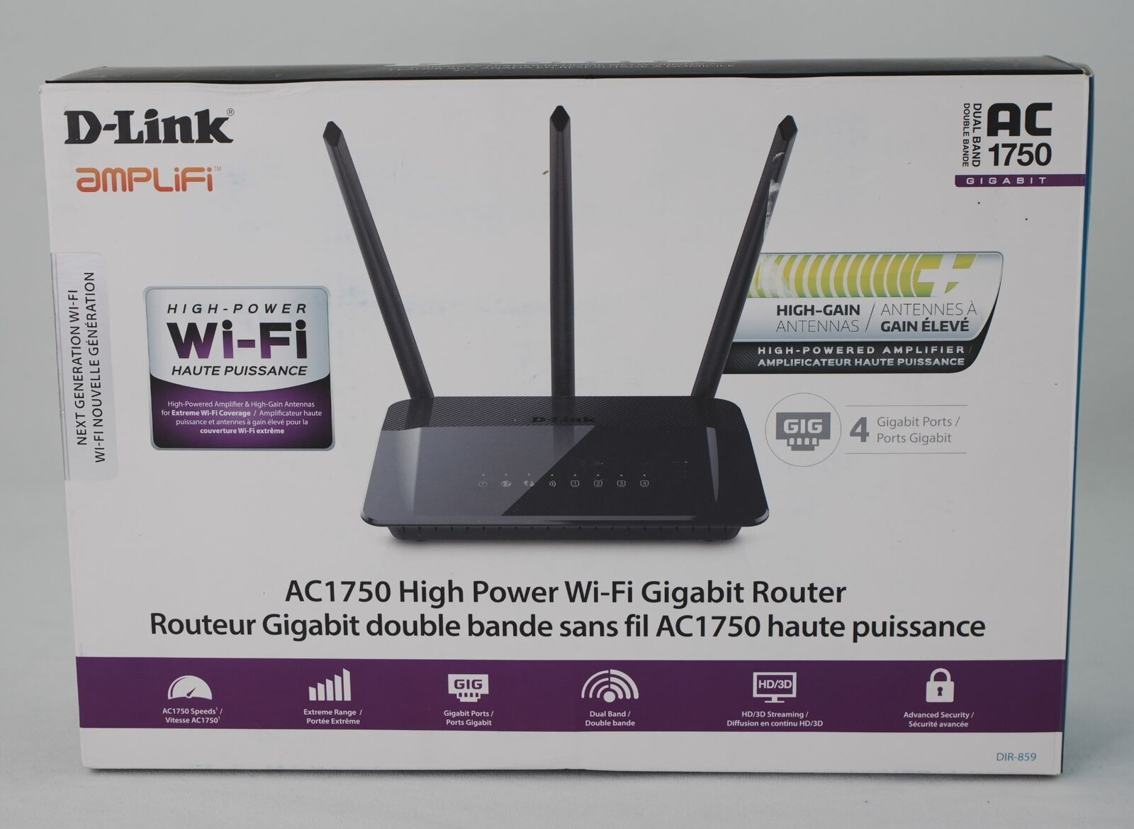 D-Link WiFi Router AC1750 Dir-859 Smart Internet Network System High Speed Dual