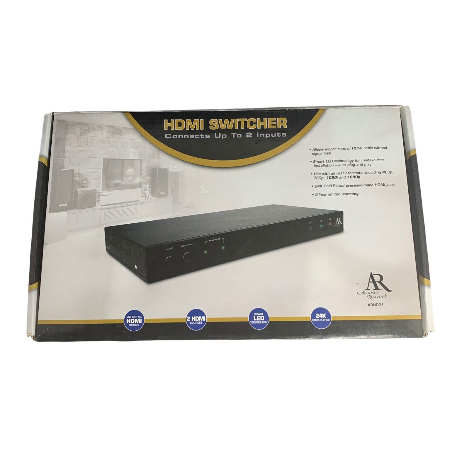 Acoustic Research - 2006 HDMI Switcher - Model: ARHD21