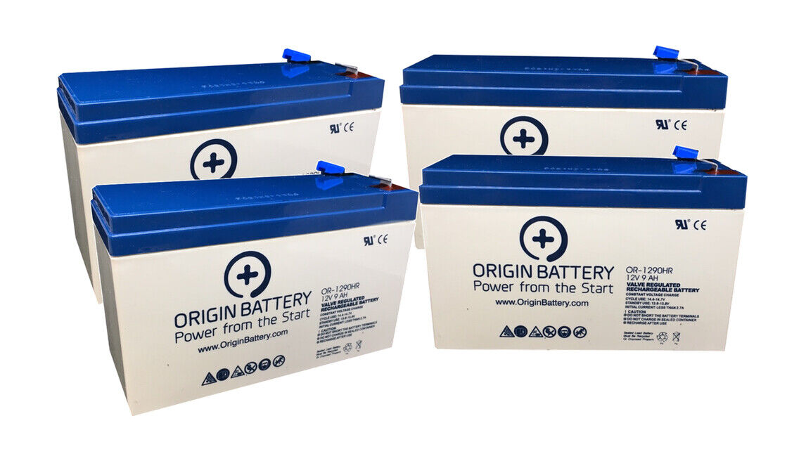 APC SMX1500RM2UNC Battery Replacement Kit - 4 Pack 12V 9AH High-Rate Discharge
