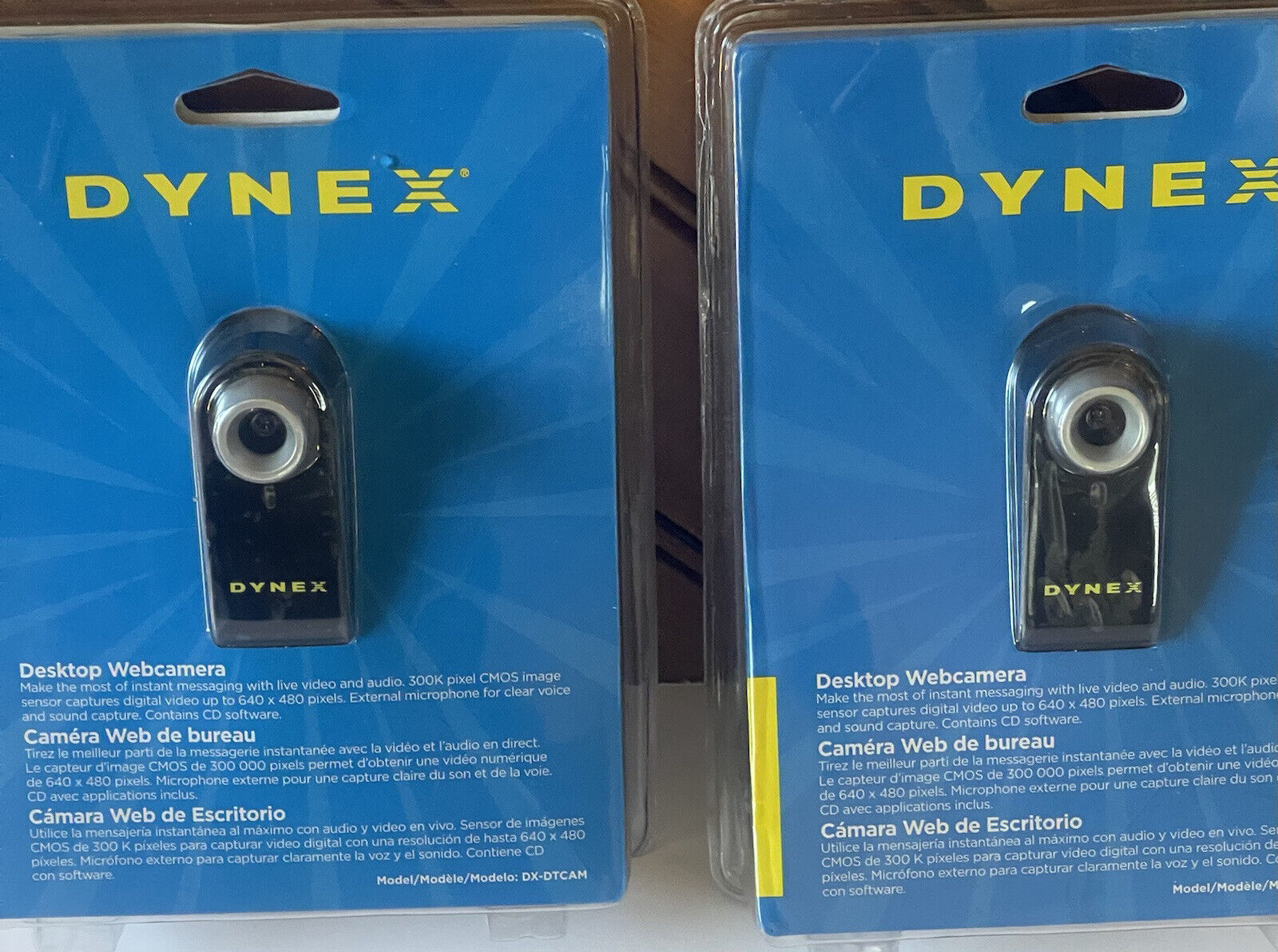  Dynex Desktop Webcameras TWO-New in Sealed Package. DX-DTCAM 300K USB, CD