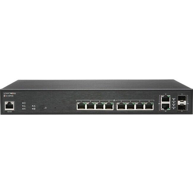 Sonicwall 02-SSC-2464 10 Port Gig Poe Switch 2 Sfp (02ssc2464)