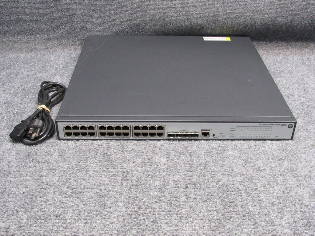 HP JE007A 24-Port Rackmount Ethernet Gigabit Network Switch V1910-24G-PoE 365W