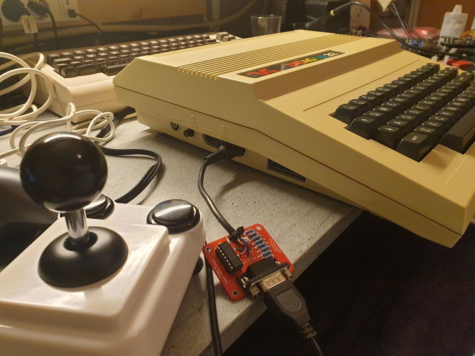TRS-80 CoCo Computer Dragon 32/64 Universal Joystick Adapter Color Tandy
