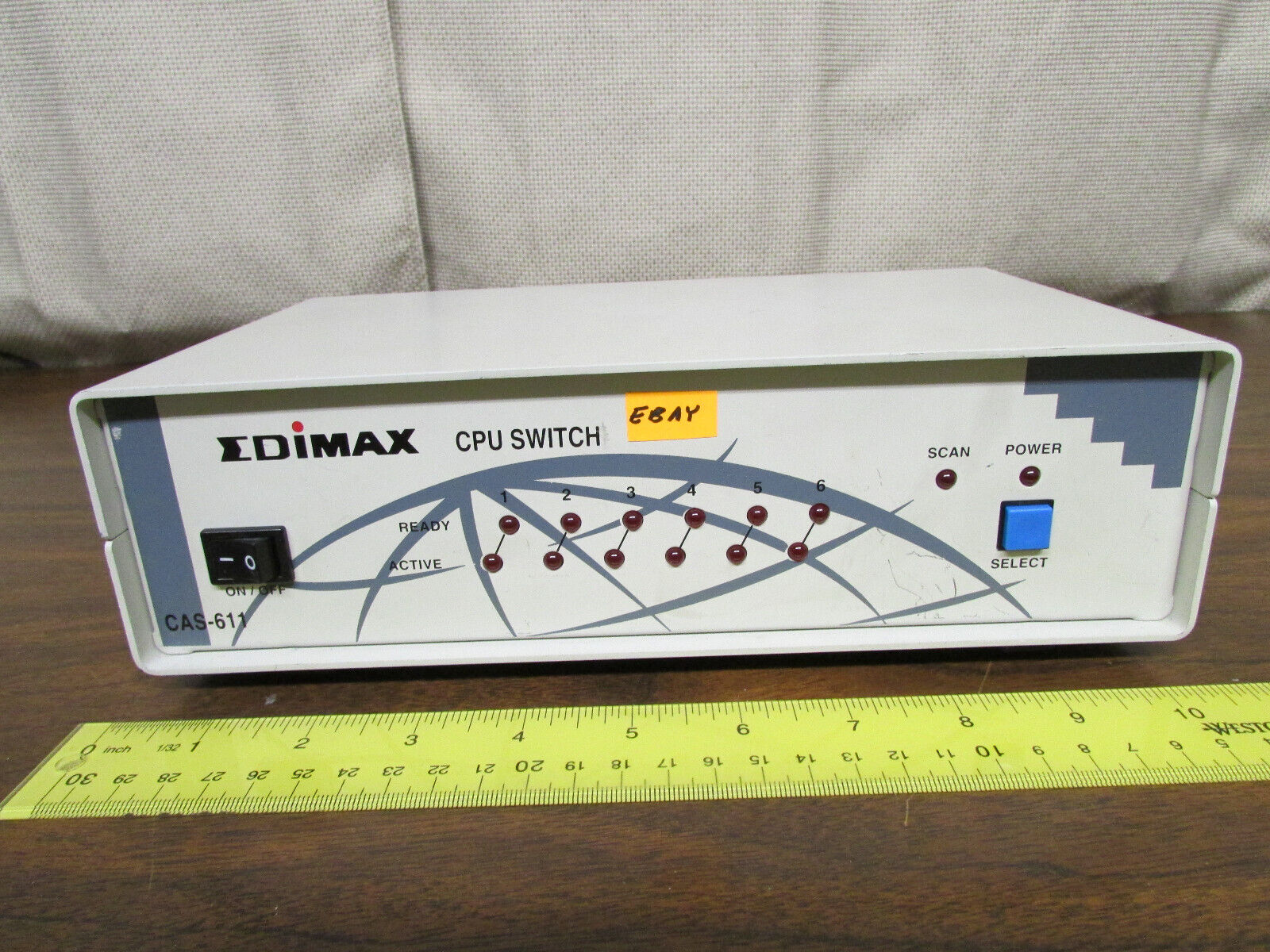 Edimax Dimax CAS-601 6-Position CPU Switch Vintage Computer Peripheral