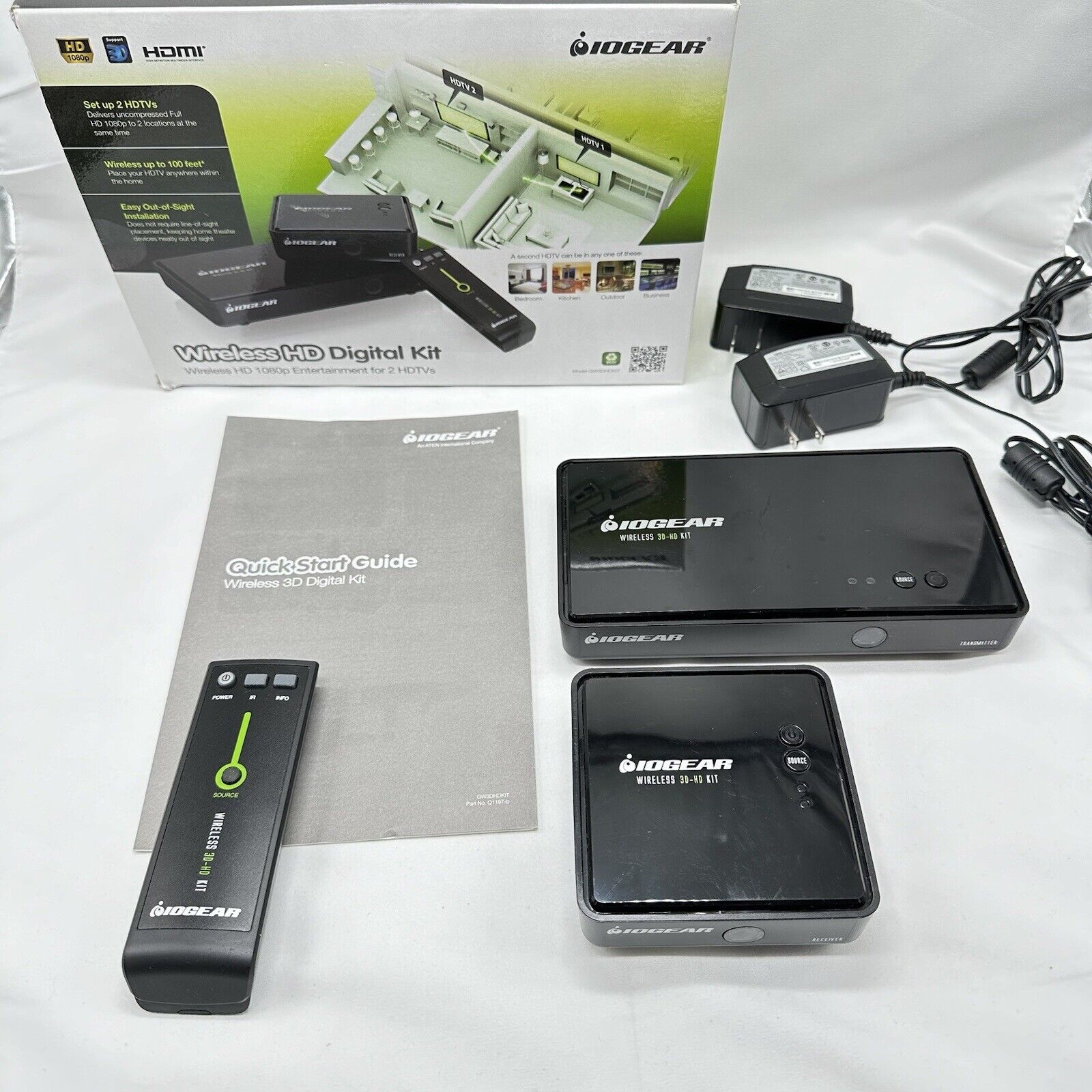IOGear Wireless 3D and HD 1080p Digital Audio Extender - GW3DHDKIT