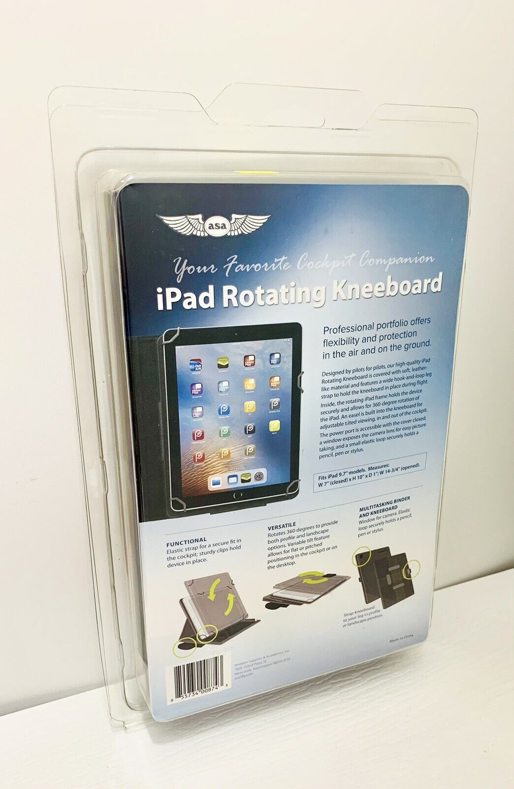 ASA iPad Rotating Kneeboard 9.7” Models *NEW* 