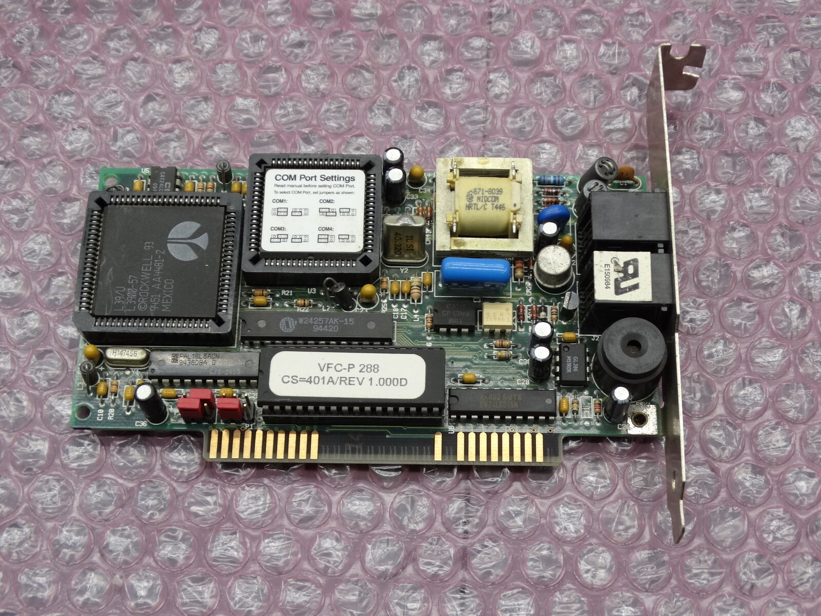 Zoom Telephonics VFP28.8k Modem RJ11 Interface Card