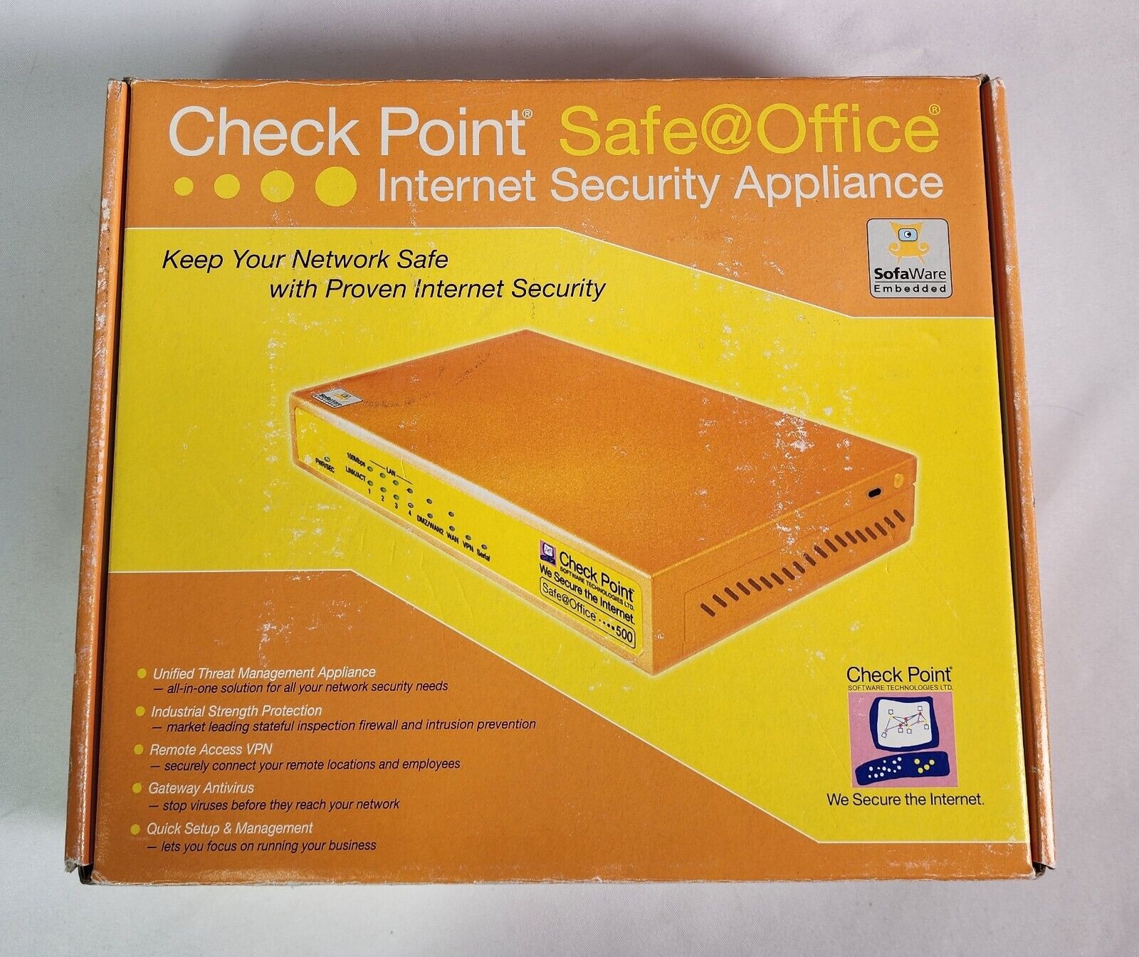 Check Point SBX-166LHGE-5 Safe@Office 500 Internet Security Appliance Firewall