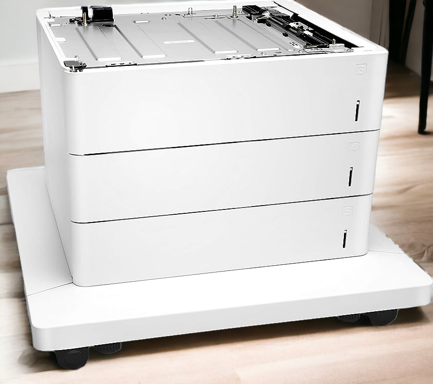 HP Color LaserJet 3x550-sheet Feeder and Stand - White- SKU P1B11A