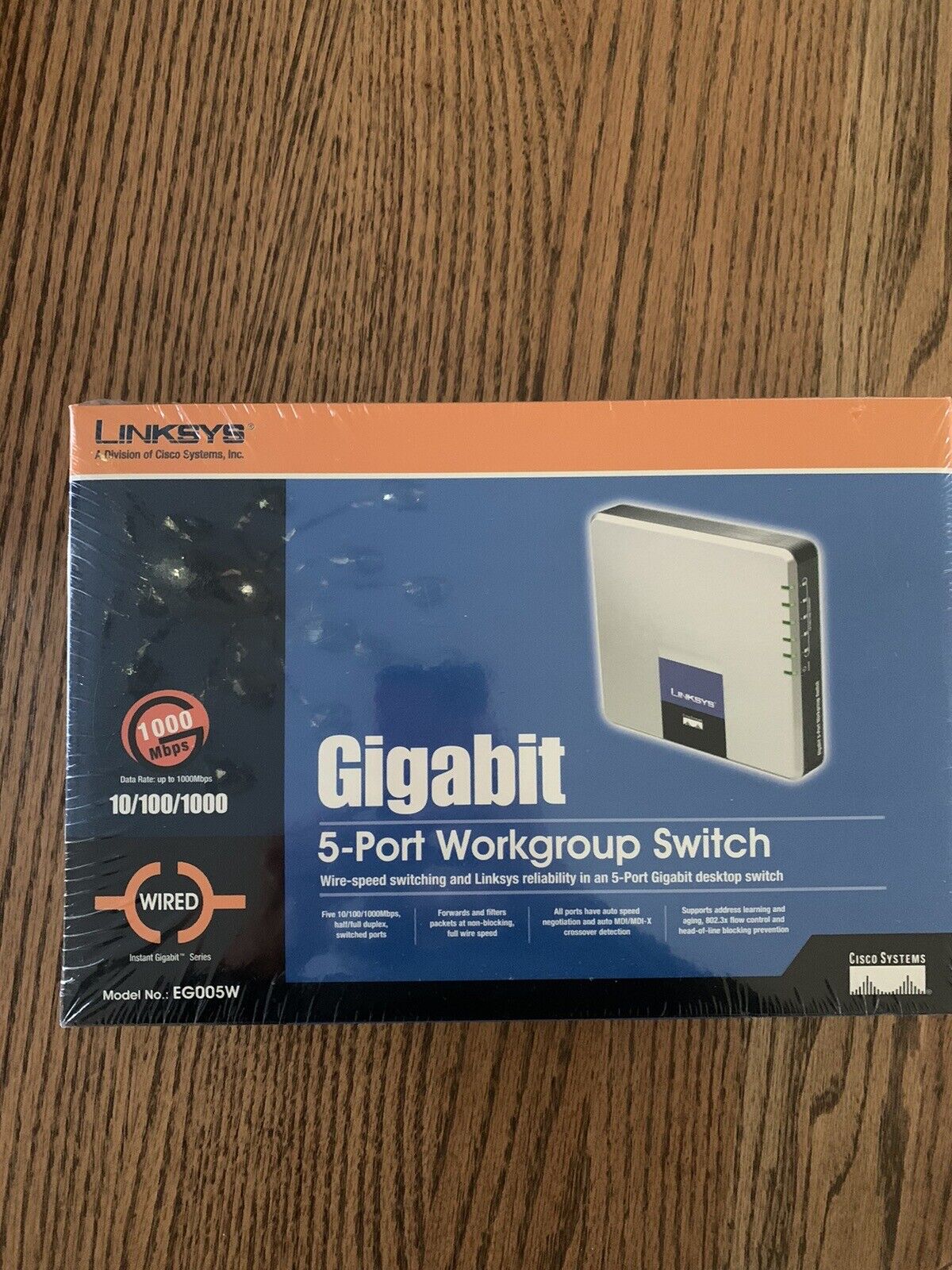Linksys  gigabit 5-port workgroup switch, model EG005W