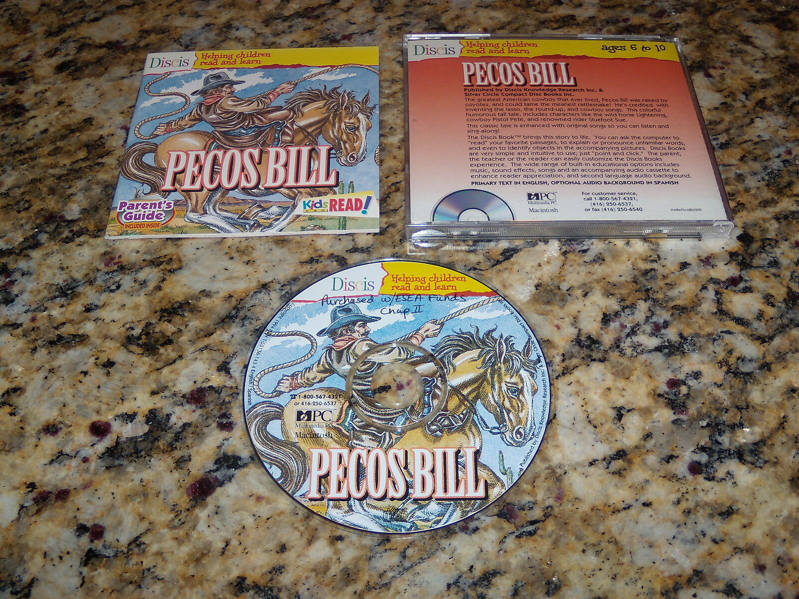 Pecos Bill Helping Children Read And Learn (PC, Program) Windows (Near Mint)