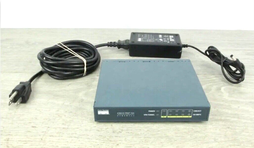 Cisco Pix 501 Firewall With Power Supply Tested ready