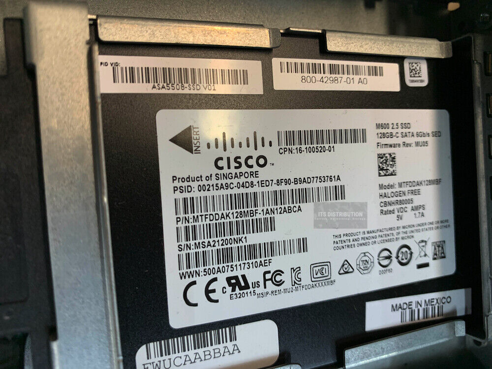 ASA5508-SSD I New Pulls Cisco ASA5508-X 128GB-C M550 2.5 SATA 6GB/S SSD
