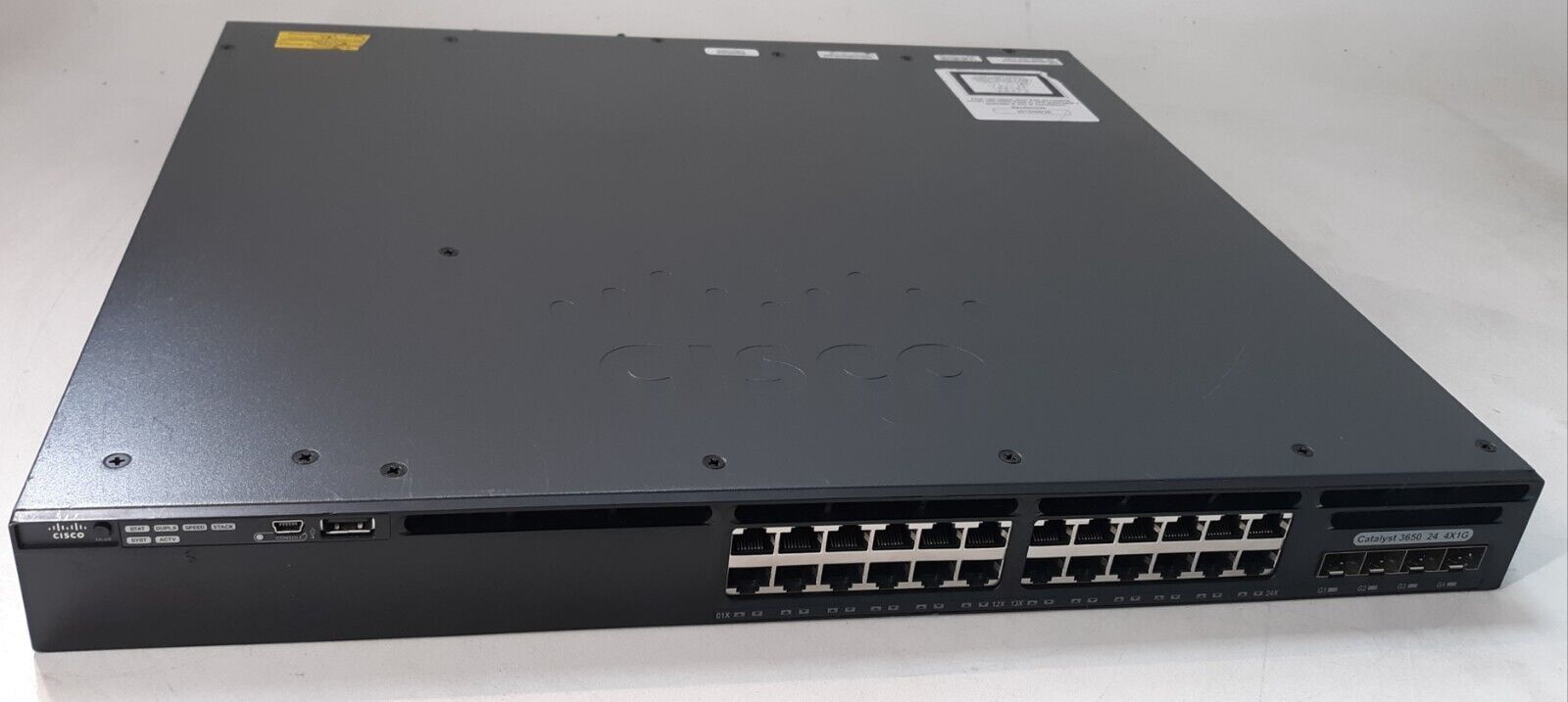Cisco Catalyst 3650 24 4X1G WS-C3650-24TS-S V03 Gigabit Ethernet Switch w/ Cord