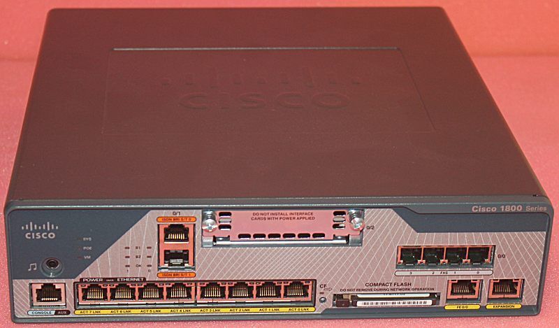 Cisco C1861-UC-2BRI-K9 C1861-2B-VSEC/K9 1861 Voice Router FULLY TESTED 3xAvai