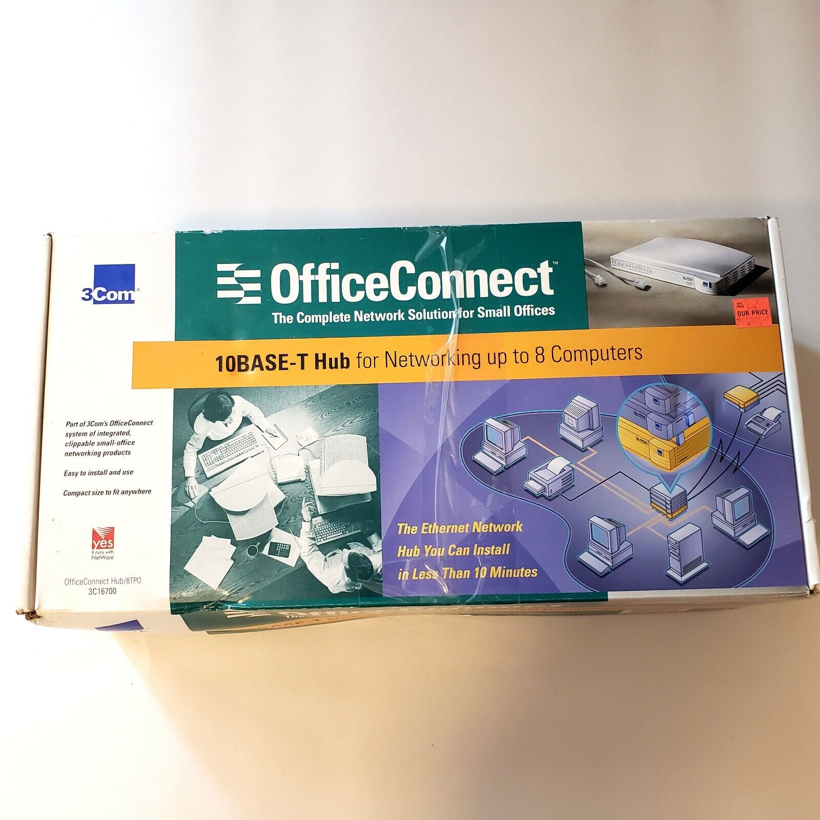 3COM Office Connect Managed 10Base-T Hub for Small Business 8 Ports