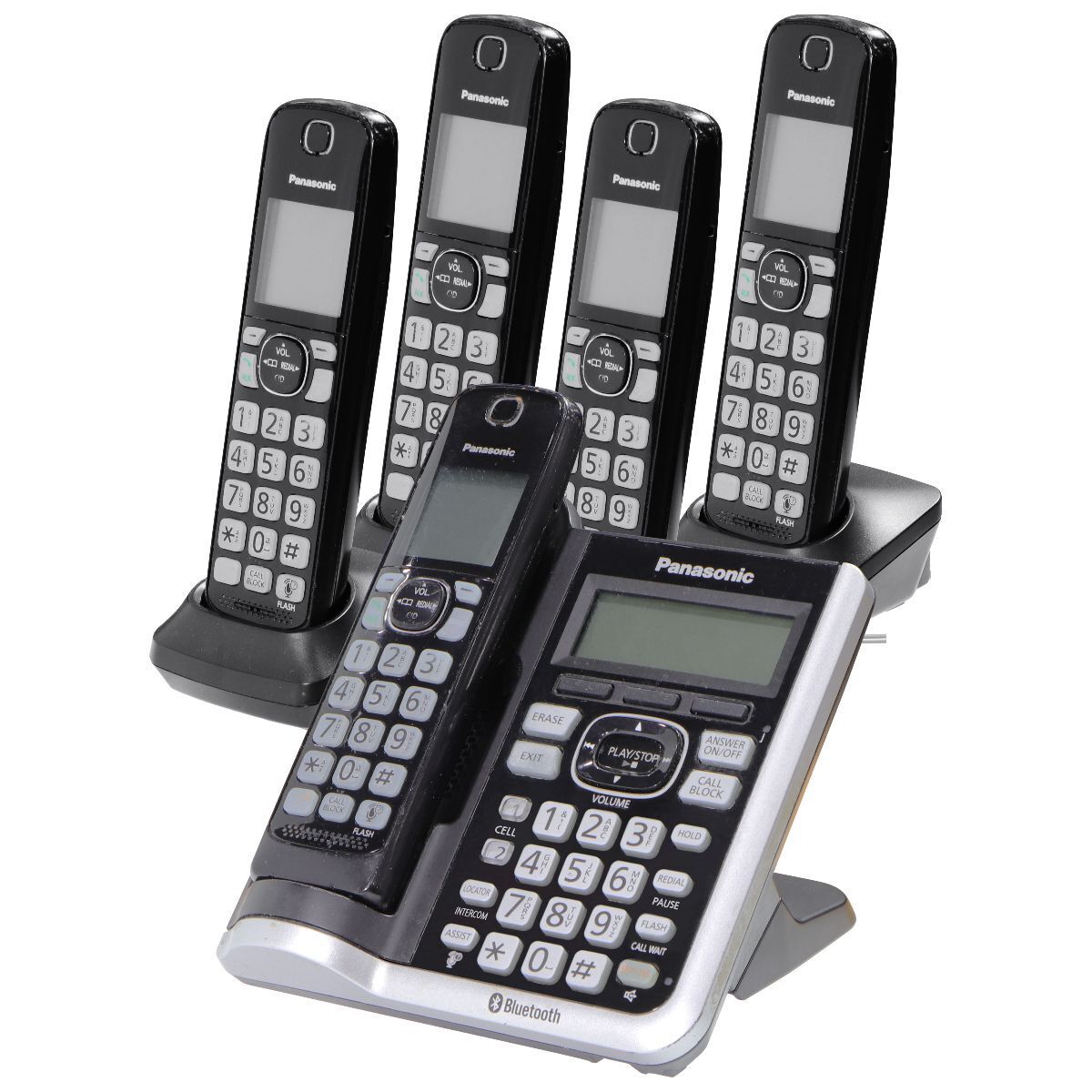 Panasonic KX-TG785SK Dect 6.0 Link2Cell Phone System w/ 5 KX-TGFA51 Handsets