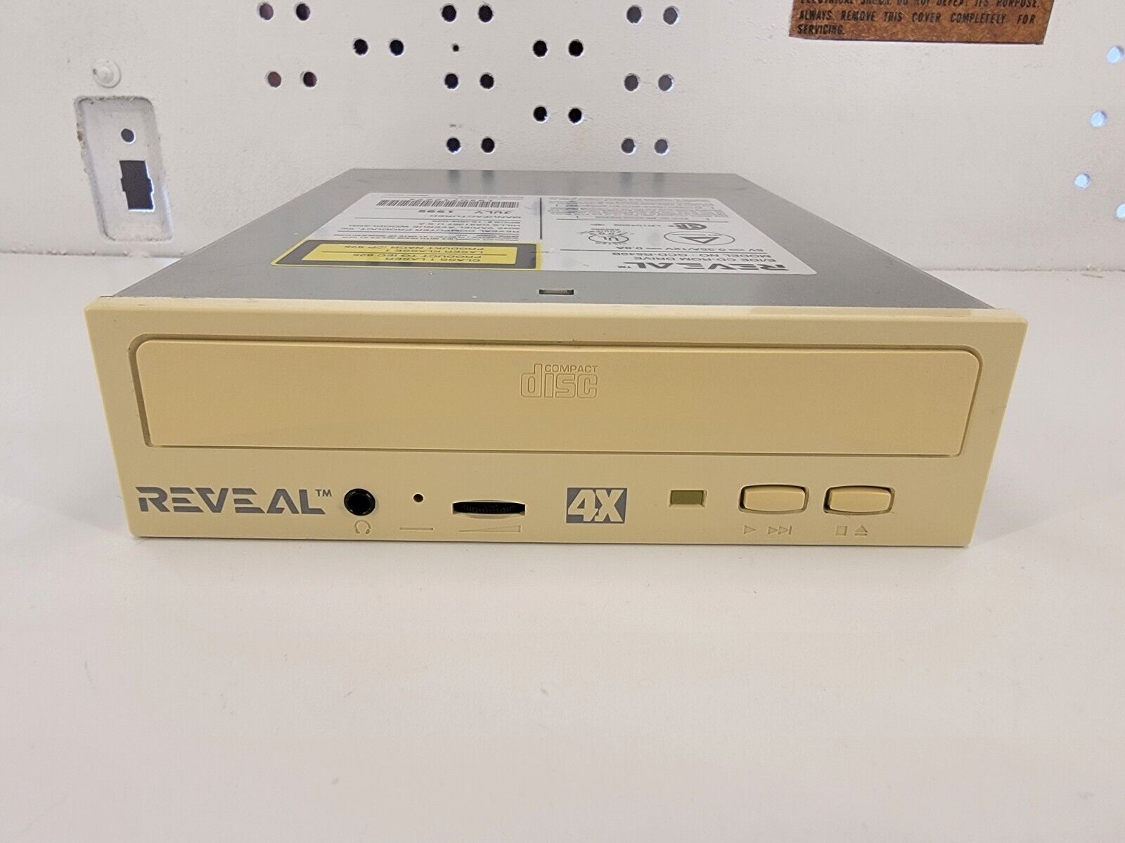 Rare Reveal Sound Blaster CD-ROM Drive GCD-R540B 4x Vintage 1995 - Untested
