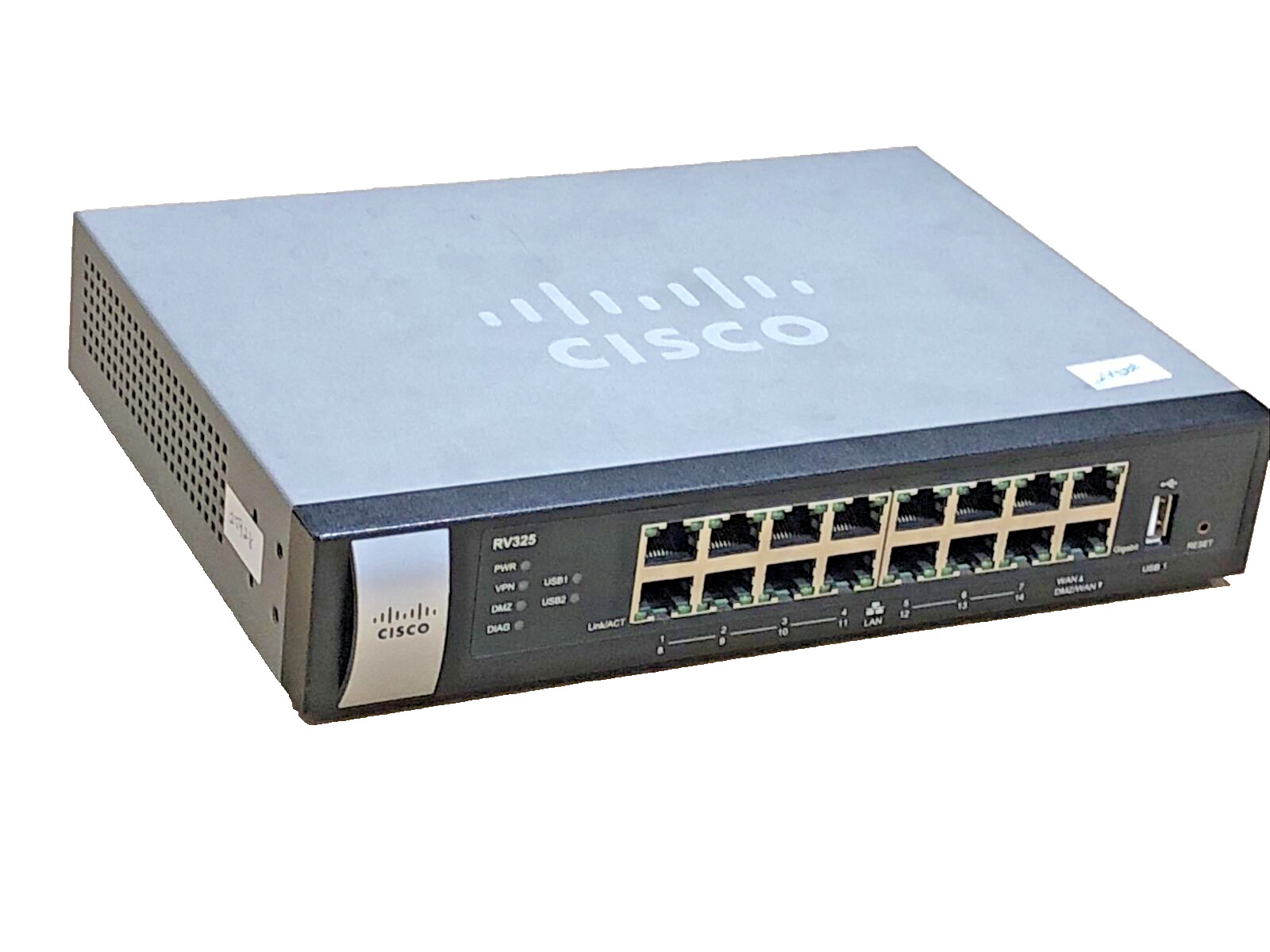 CISCO RV325 V01 Dual-WAN 16 Port Gigabit VPN Router “NO Power Adapter”