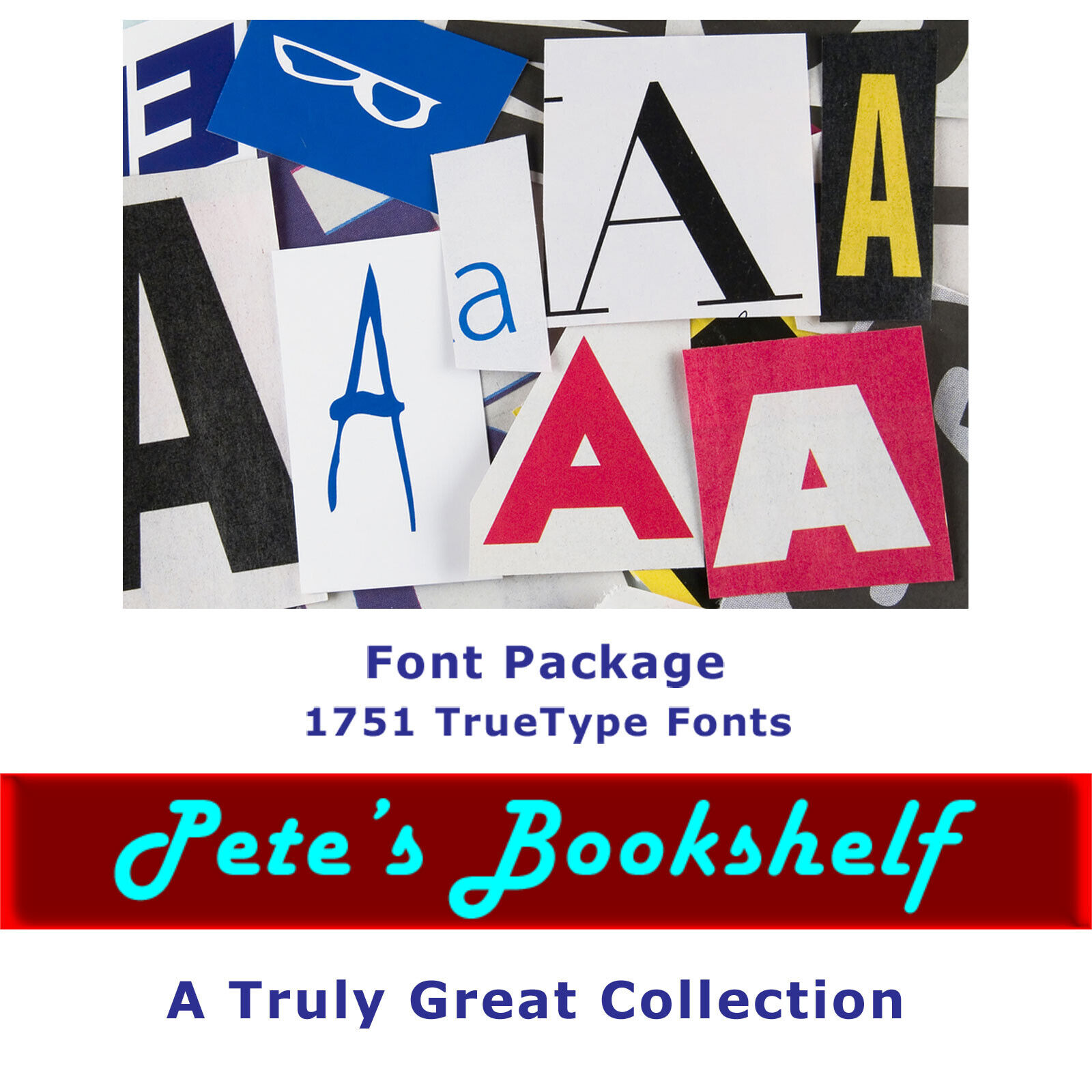 Font Package - 1751 TrueType Fonts - CD - Great Fonts