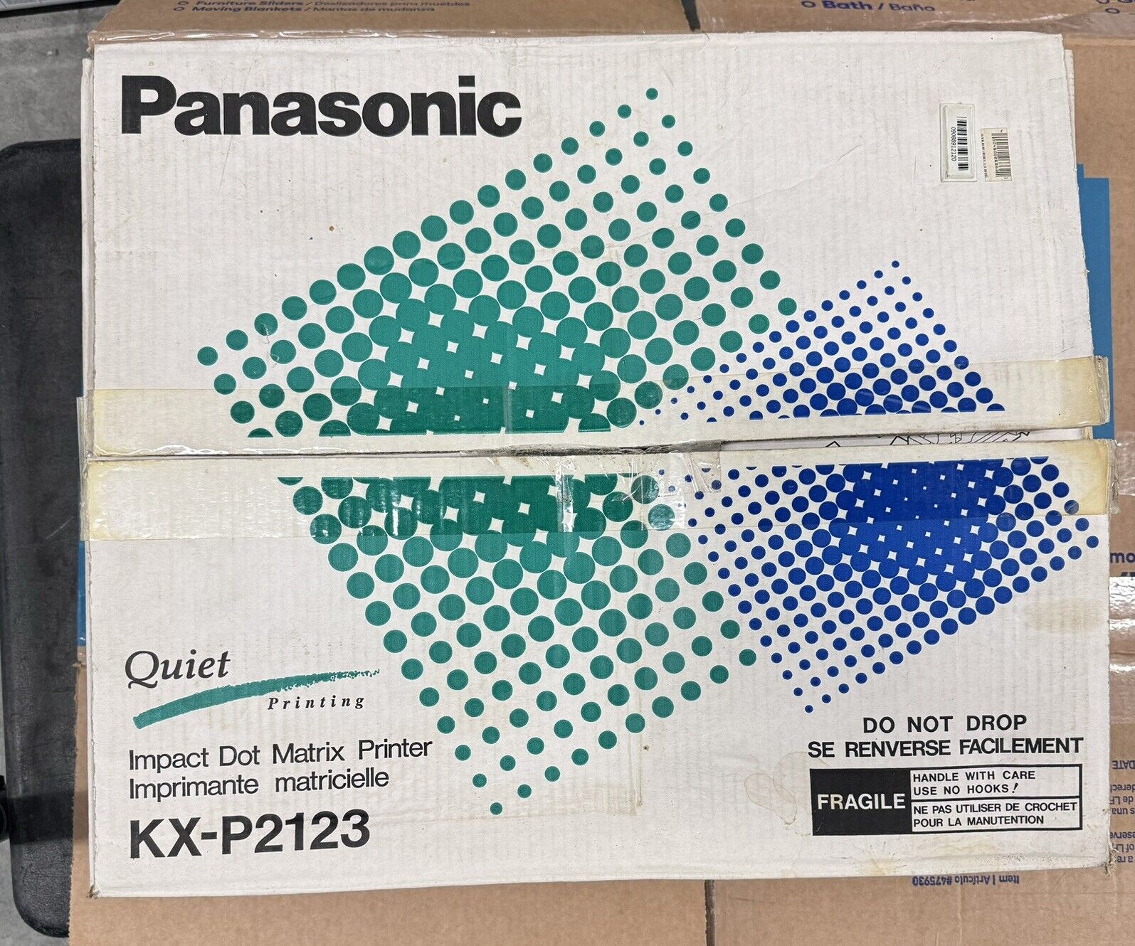 Vintage Panasonic KX-P2123 Quiet Printing 24 Pin Dot Matrix Printer Tested Works