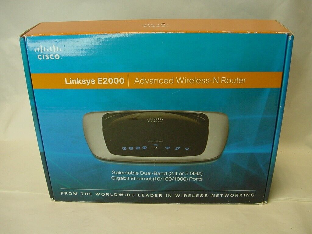 NEW - LINKSYS E2000 ADVANCED WIRELESS N ROUTER