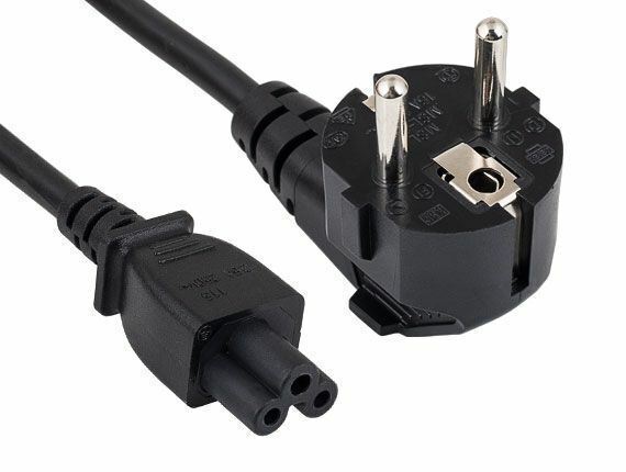 New 60cm European 3-Prong Angled Notebook Power Cord 50 pcs.