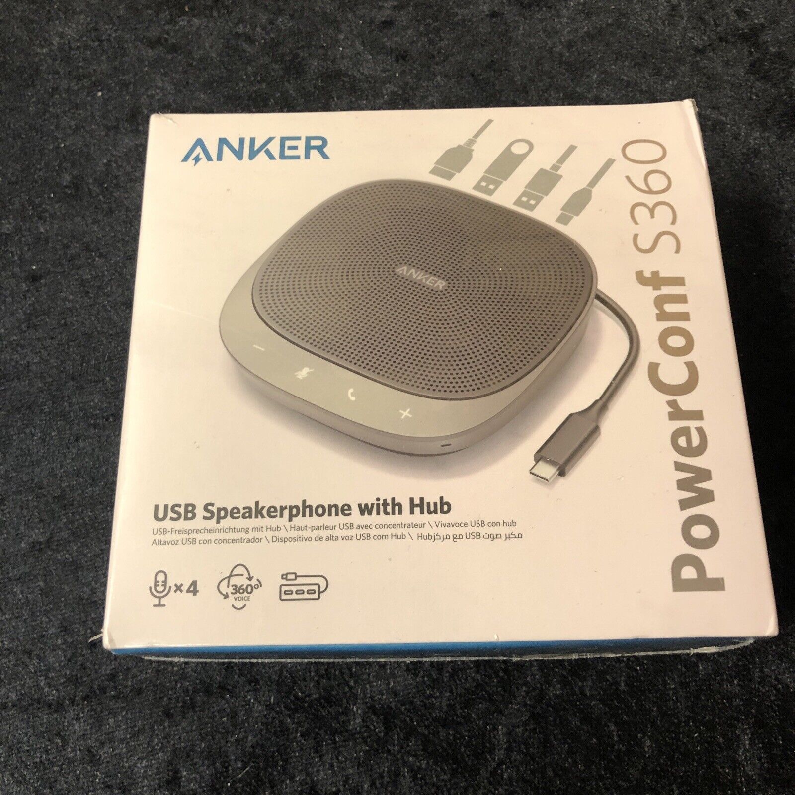 AnkerWork PowerConf S360 Conference Speaker with USB Hub (A3307)