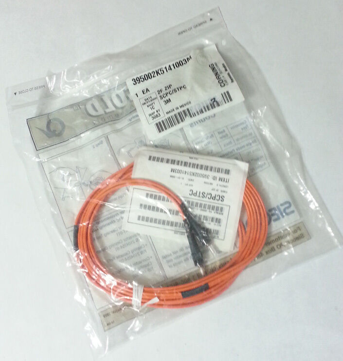 Siecor Corning Gold Fiber Optic Cable 2F ZIP 395002K5141003M SCPC/STPC 3Meters