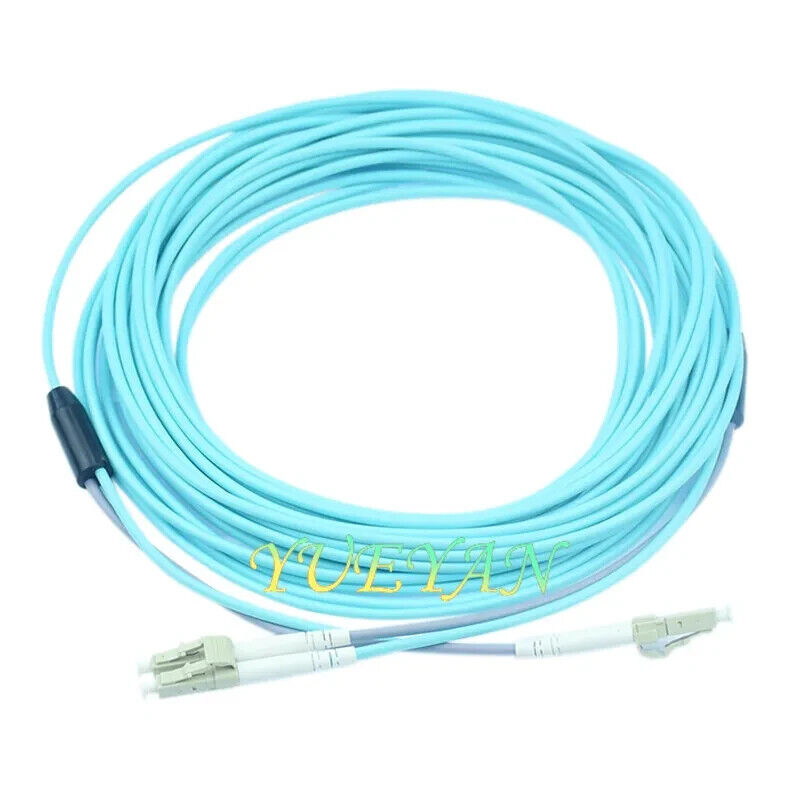 15M 10G OM3 Armored Cable Fiber Patch Cord LC to LC 3.0mm MM 50/125 Duplex