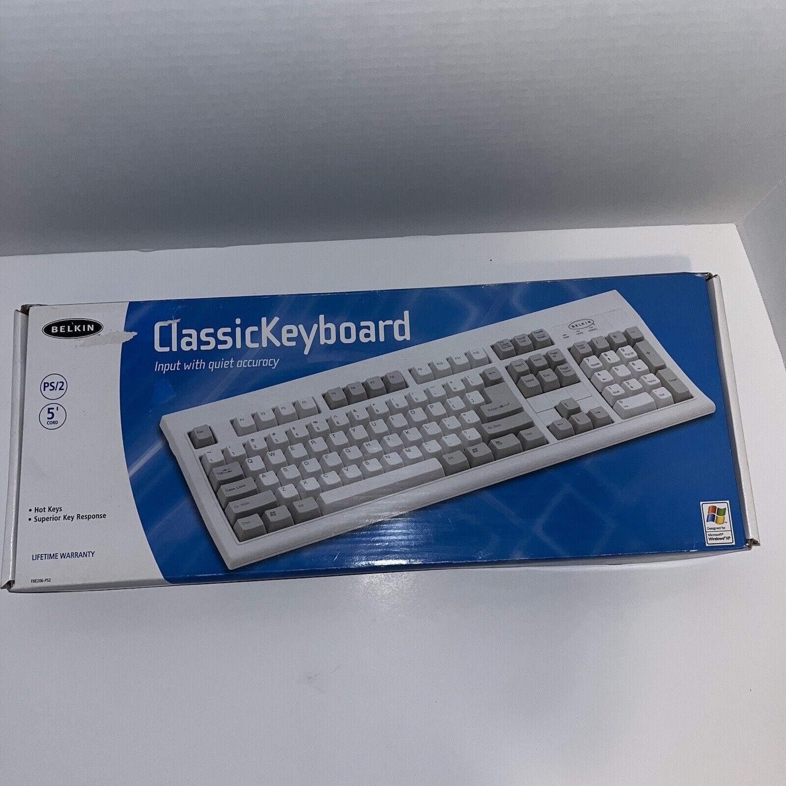 Vintage Belkin Classic Keyboard Classic Look White Open Box Clean
