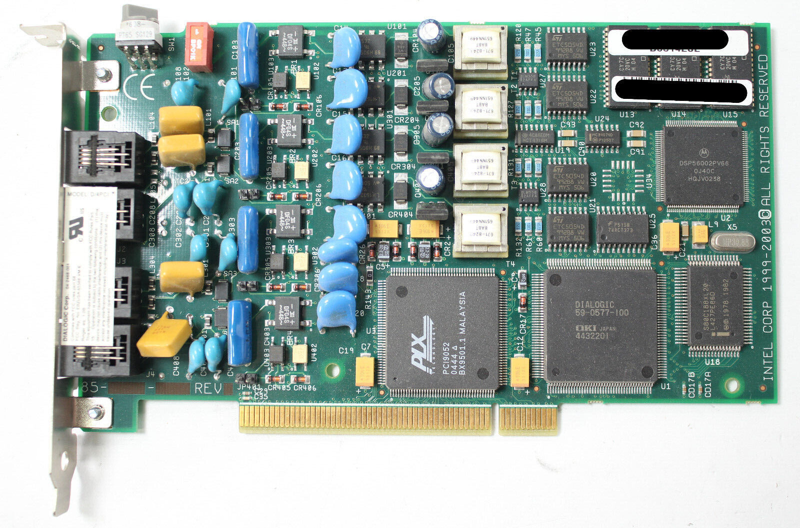 DIALOGIC D/4PCI D4PCI 4-PORT PCI VOICE FAX CARD 04-2488-001 96-0676-001